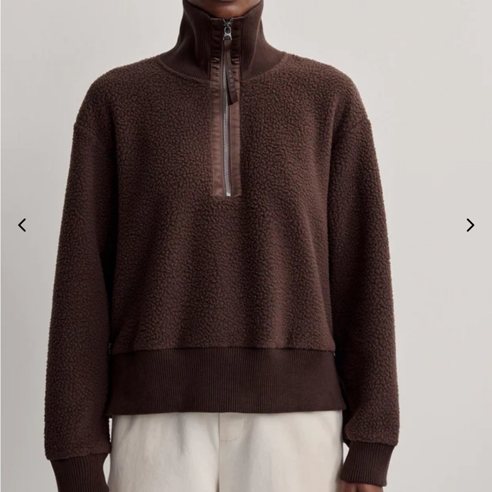 Varley roselle half zip fleece size M, brown